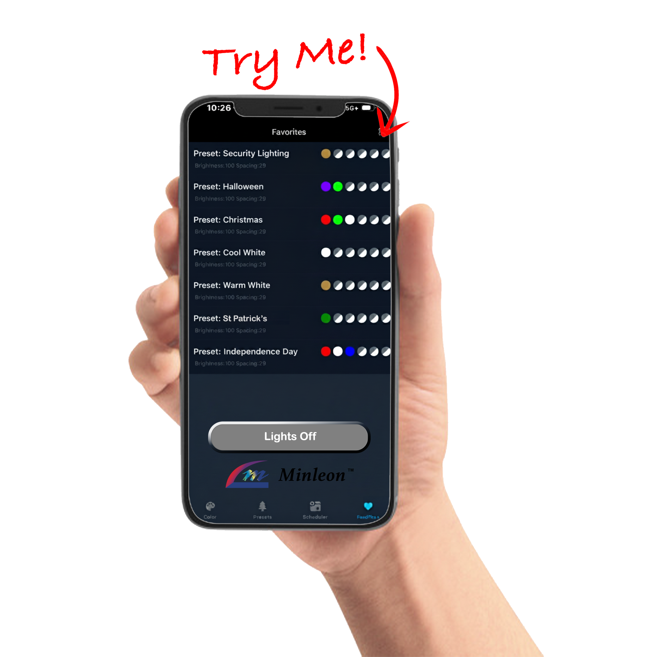App interface on a phone